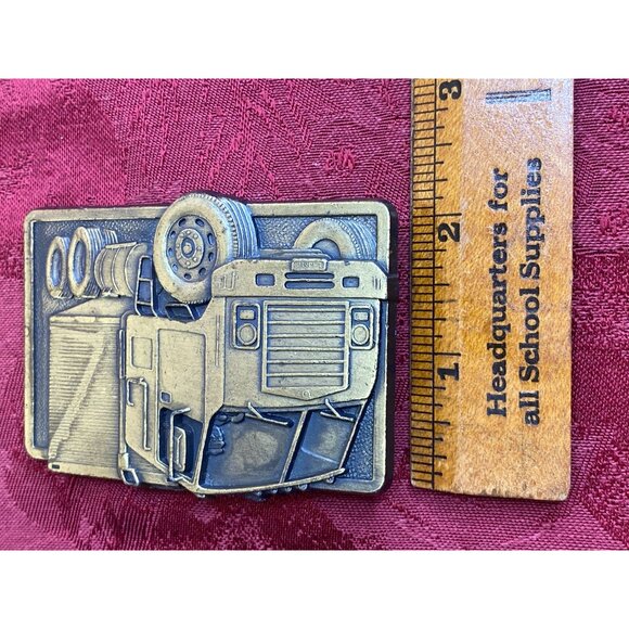 Vtg Cabover Semi Tractor Trailer Truckers Bendix Heavy Vehicle Systems Brass Bel - Picture 7 of 7